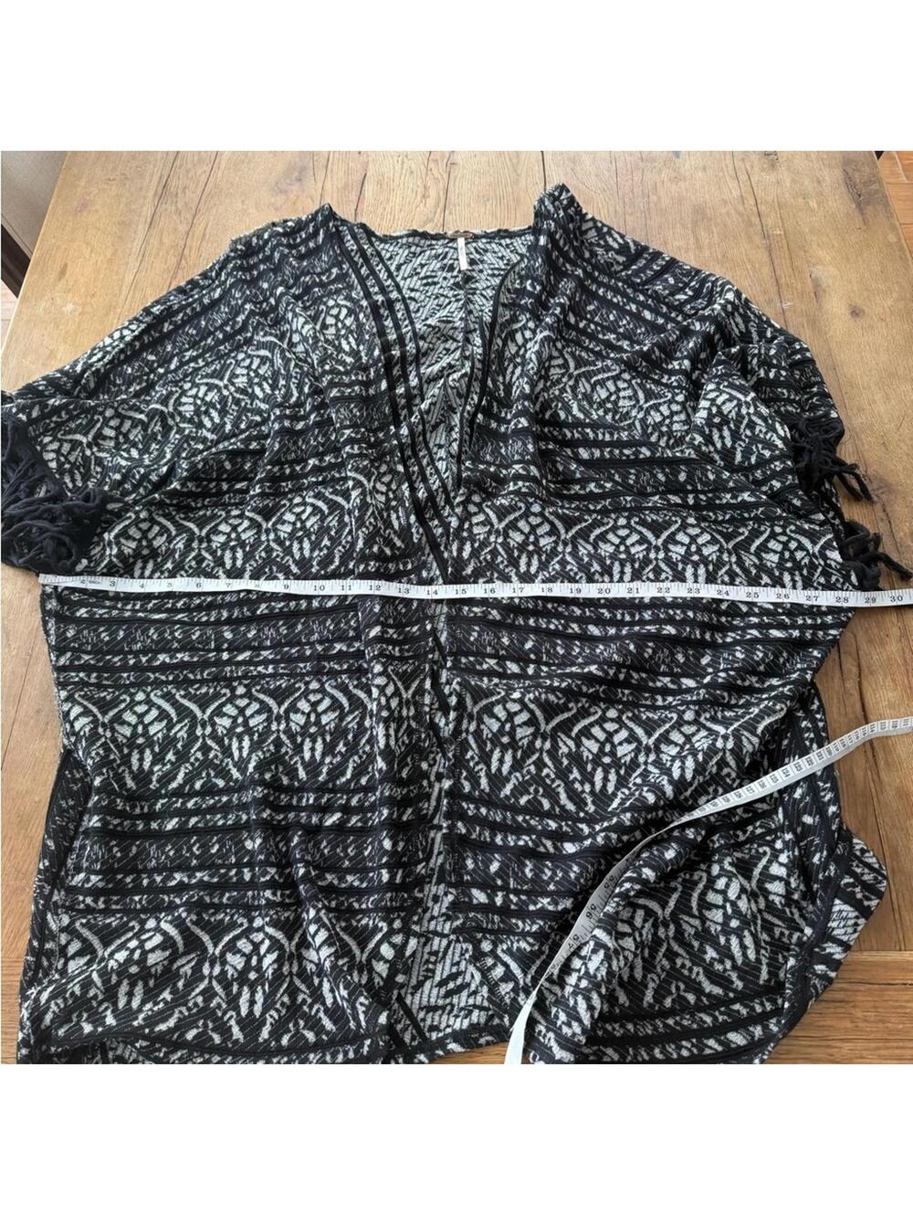 Free People Patterned Fringe Cardigan